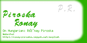 piroska ronay business card